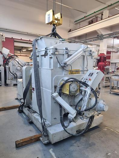 Used 700 LITER (WORKING) BATTAGGION KNEAKER EXTRUDER - T-316 S/S - JACKETED