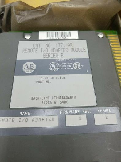 ALLEN BRADLEY 1771-AR REMOTE I/O ADAPTER MODULE