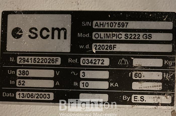Used 2003 SCM Olimpic S222 Used CNC Automatic Edgebanding Machine #BBM2363