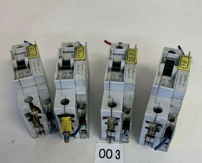 Used SIEMENS 5SX2 C6 277V AC Circuit BreakerW/VDE 0660 (Lot Of 4) Fast Shipping!