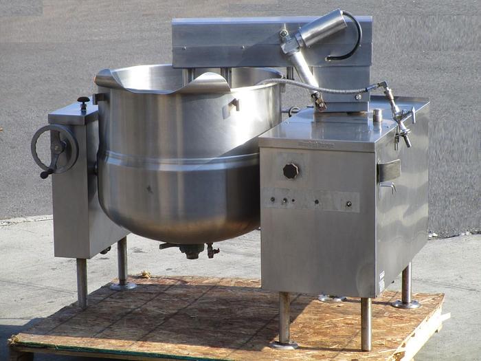 Used MARKET FORGE F60MK, STEAM KETTLE, COOKER MIXER, DIRECT STEAM, DUAL AGITATION, TILTING, SCRAPE SURFACE, (#557C), only @ AMERICA'S STEAM KETTLE HEADQUARTERS !