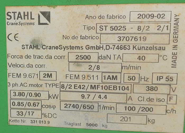 Usado Ponte rolante STAHL de 5 ton
