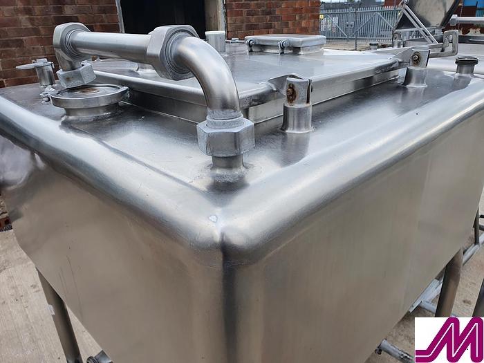 Used Stainless Steel Mix Tank with Bottom Entry High Shear Mixer