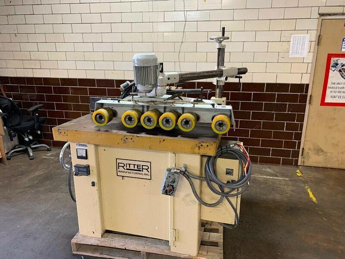 Used Ritter Machinery Spindle Shaper R1115 15HP W/Pertici Type 6802 Wheel Feeder