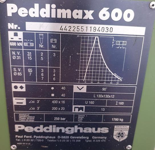 Gebraucht Hydraulische Profilstahlschere Peddinghaus Peddimax 600