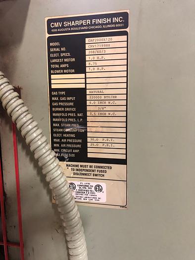 Used 1999 SHARPER FINISH 20 X 120 GAS IRONER