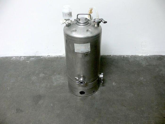 Used Alloy Products 40 L Stainless Steel Pressure Vessel 115 PSI + Sartorius Filters