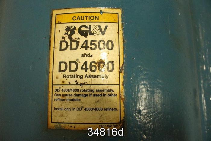 Used GL&V DD4500/4600 Refiner Rotating Assembly, 26/30 #34816