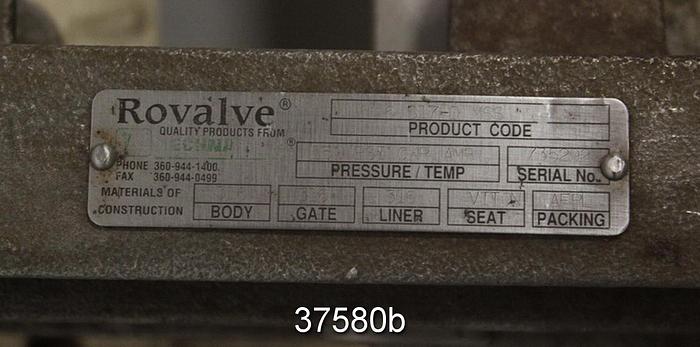 Used Rovalve 6" Hand Operated Knife Gate Valve, S17-D MSS #37580