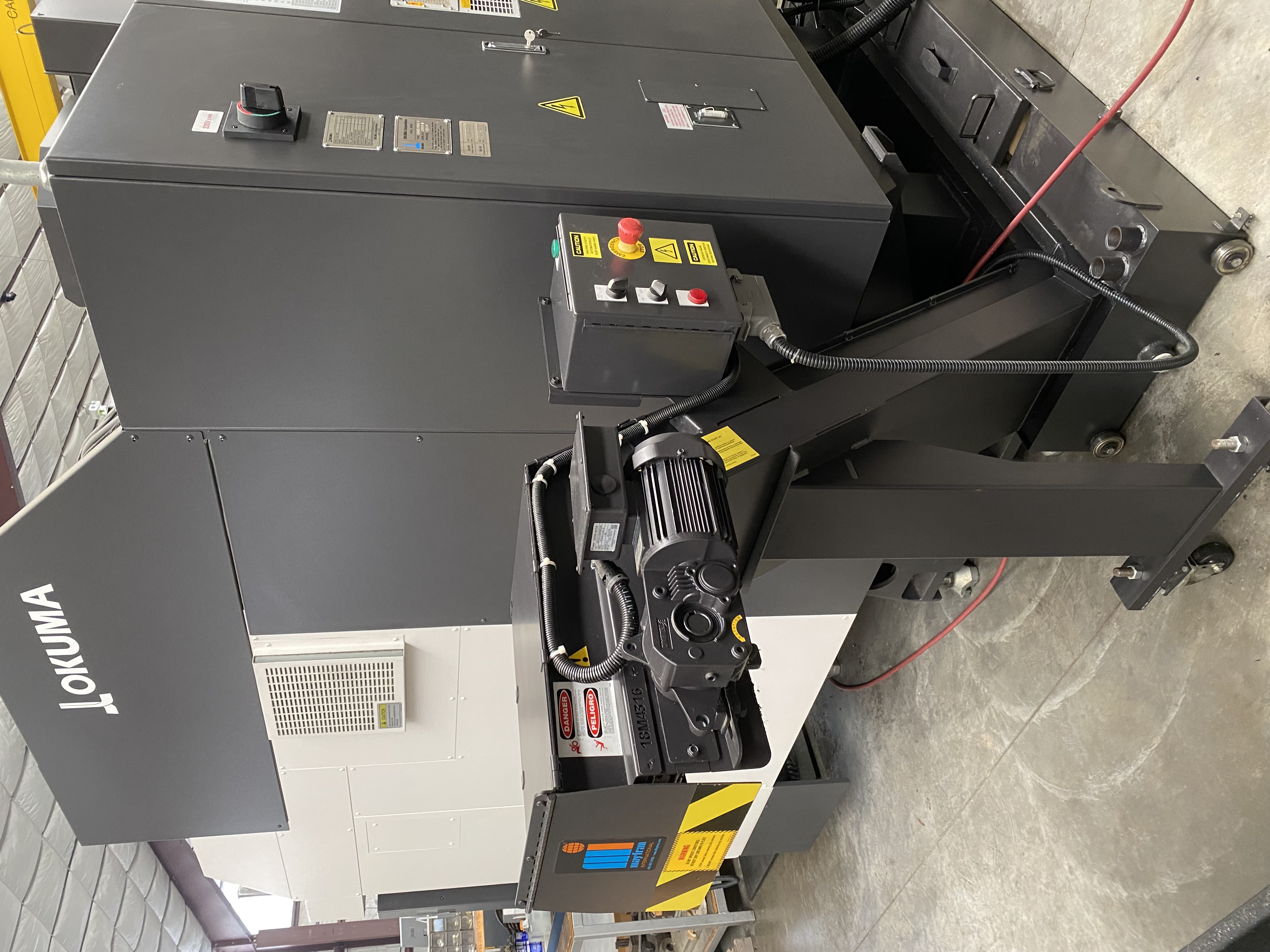 Used 2018 Okuma M560-V Mill W/2018 LYNDEX NIKKEN CNCB350 FA 4TH AXIS SN:1008 THRU HOLE 5.625” Set up with 200 psi Thru Hole Collant Unit