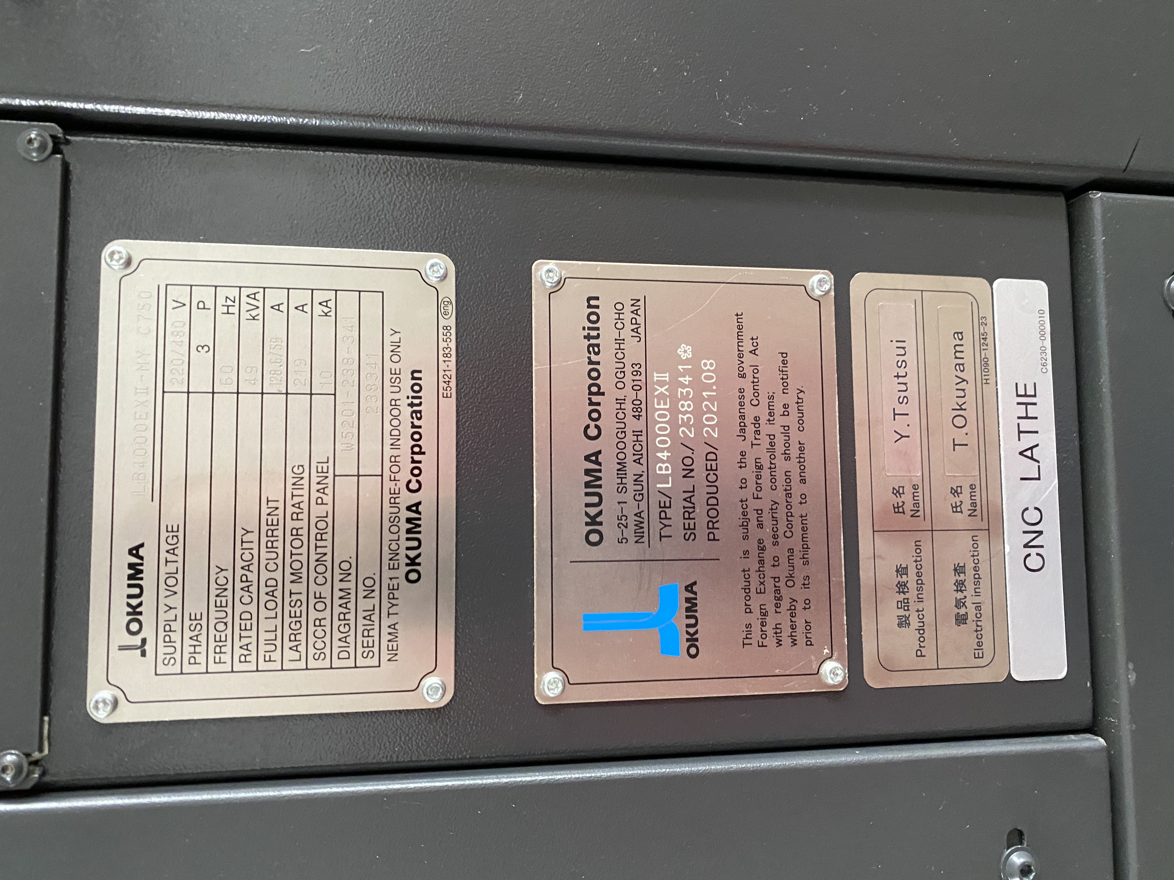 Used 2021 Okuma LB4000 EX-MY C-750 Big Bore 4.1” Live Tooling on Turret