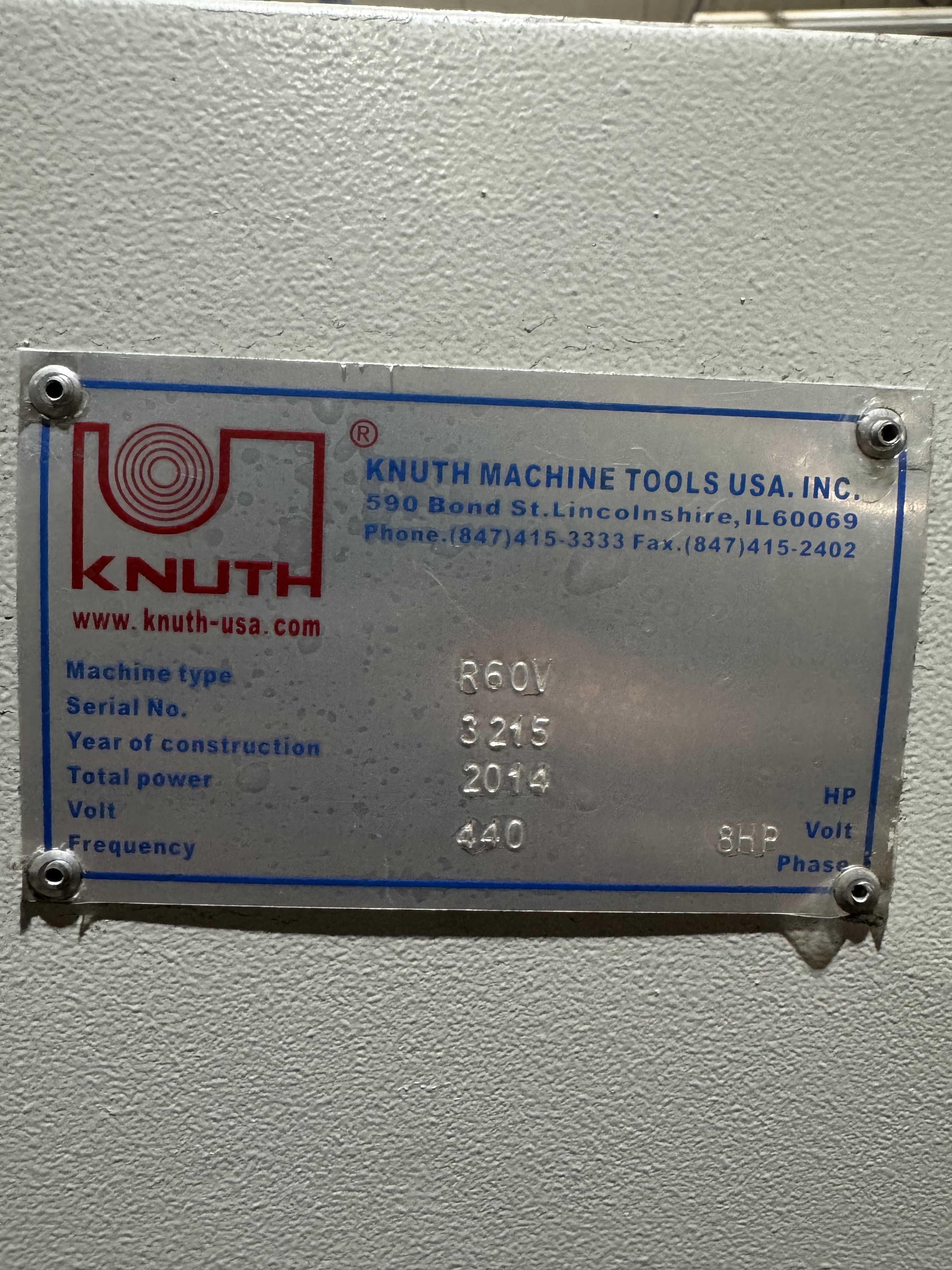 Used 2013 Knuth R 60V Radial Arm Drill