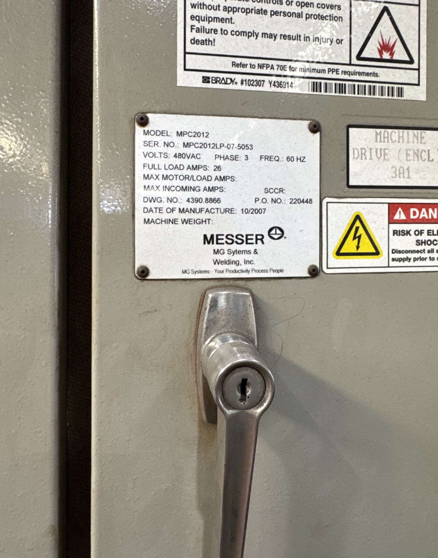 Used 2007 MESSER MPC 2012 PRECISION PLASMA/OXYGEN CUTTING SYSTEM