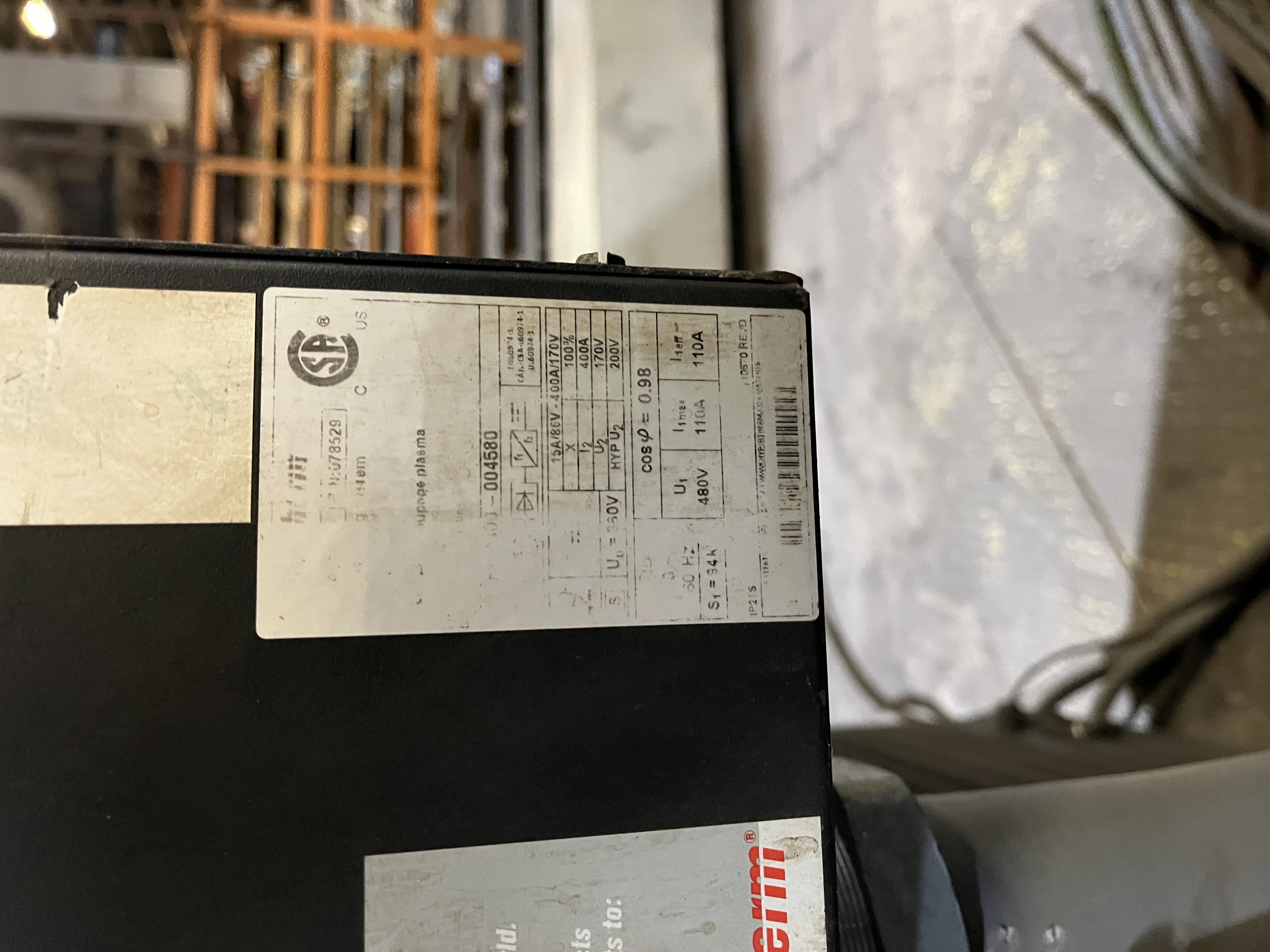 Used 2015 Alltra  10’ x 24’ Plasma Cutting System with Bevel Head and Hypertherm 400xd Plasma Source