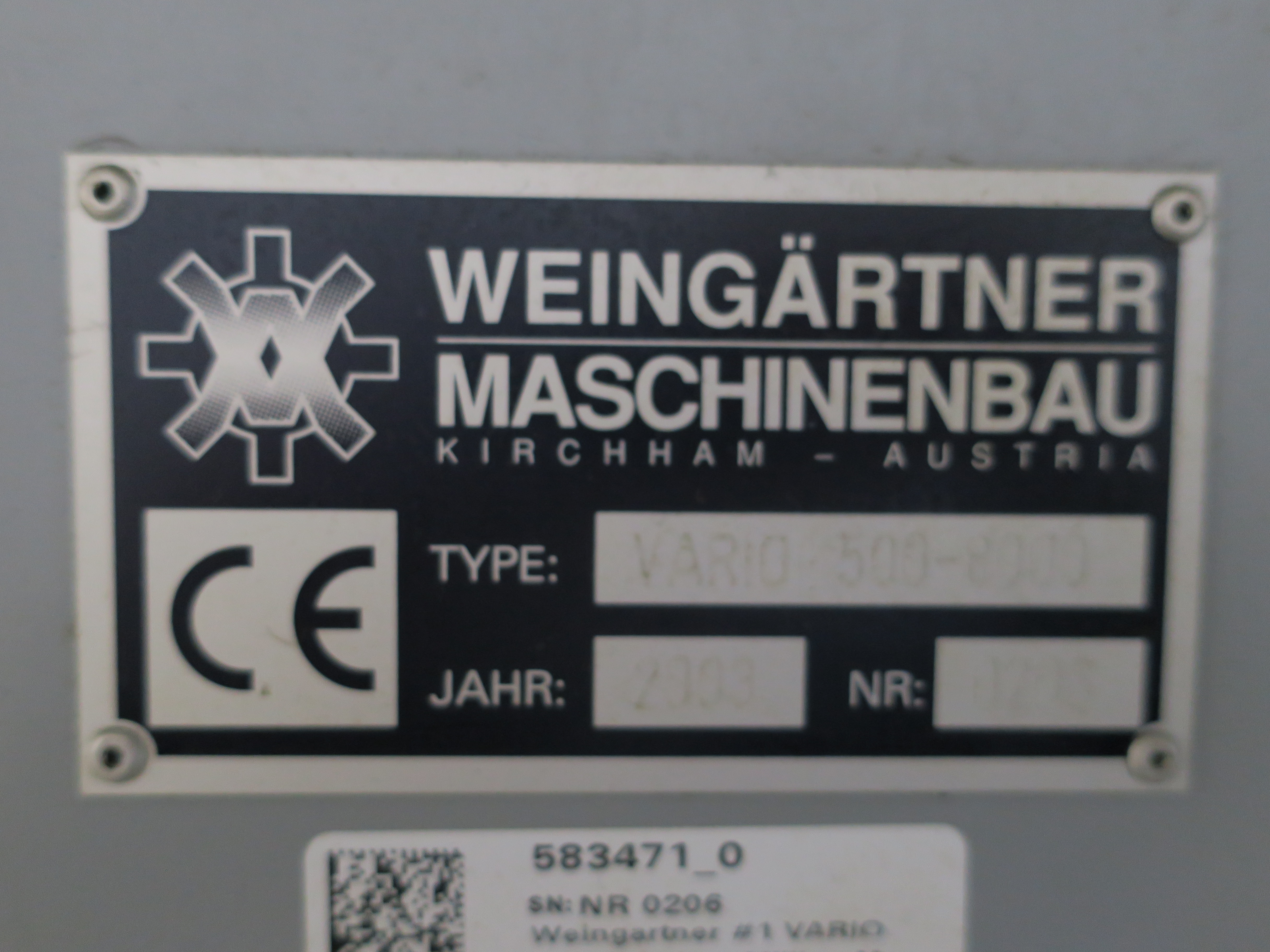 Used 2003 WEINGARTNER    VARIO 500/8000