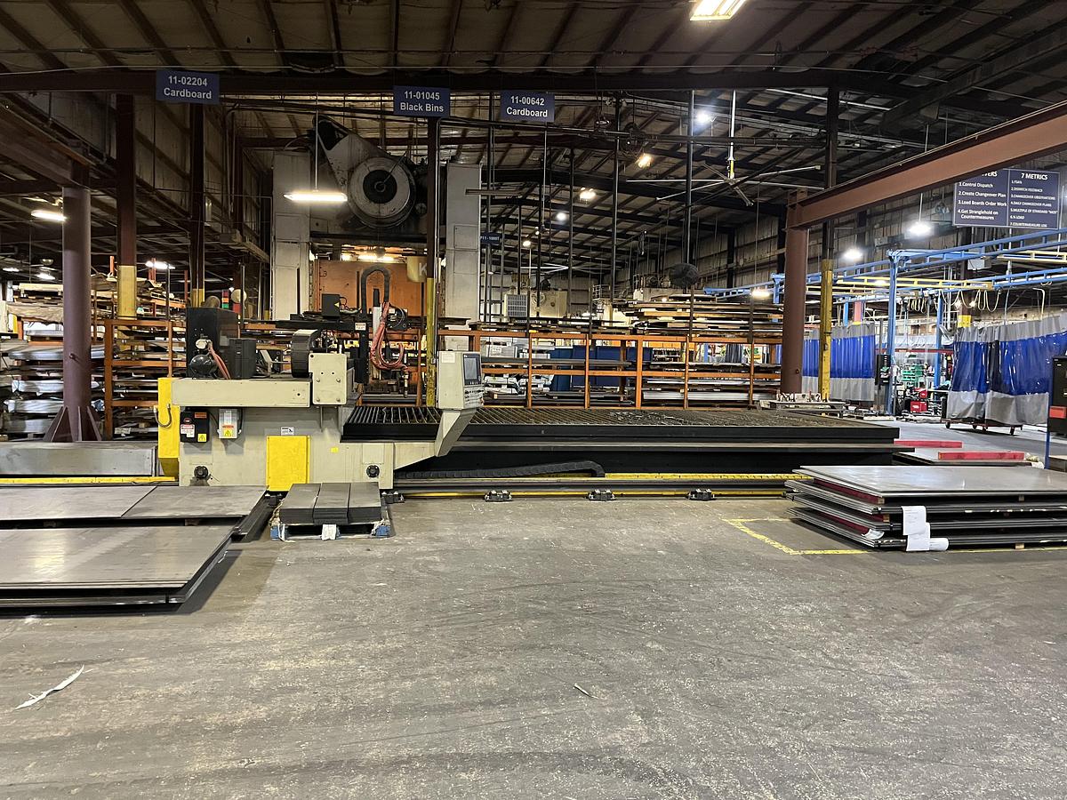 Used 2015 Alltra  10’ x 24’ Plasma Cutting System with Bevel Head and Hypertherm 400xd Plasma Source