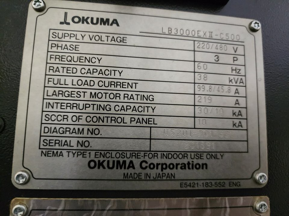 Used 2017 Okuma LB3000 EXII