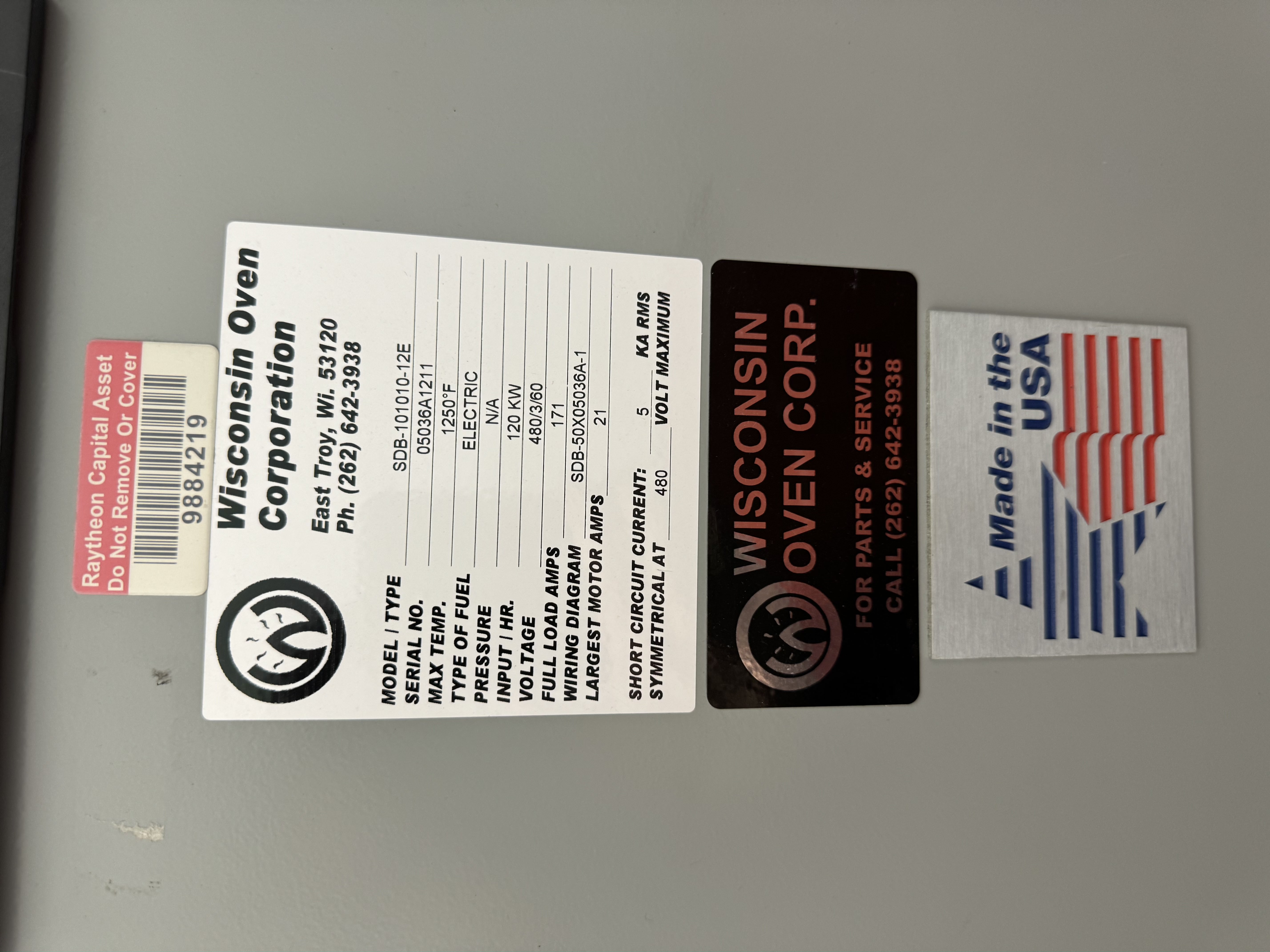 Used 2013  WISCONSIN OVEN CORP Solution Heat Treat Oven Model: SDB-101010-12E