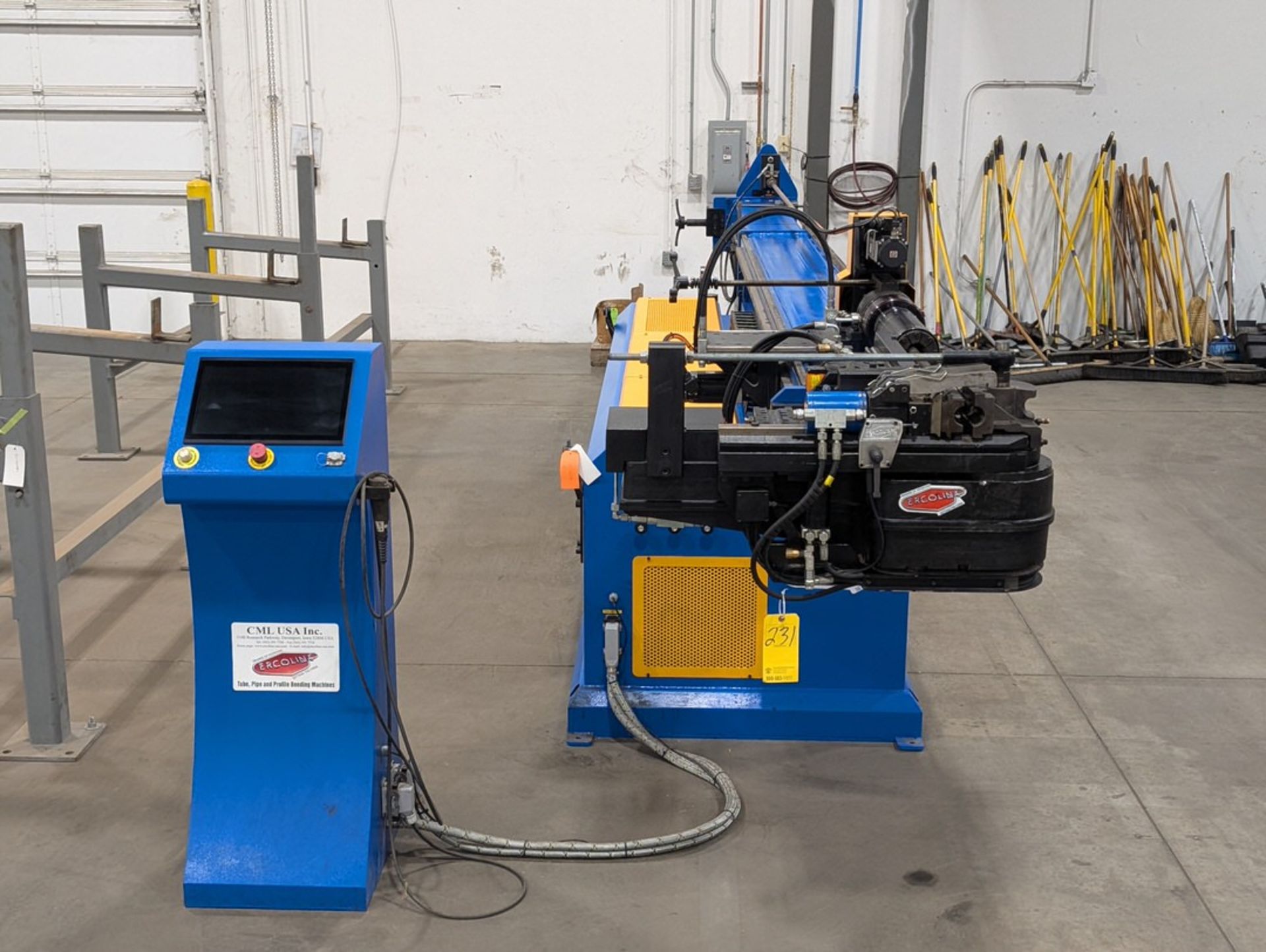 Used 2022 Ercolina Erco Bender 76 Mandrel System with 13 Foot Positioning Table