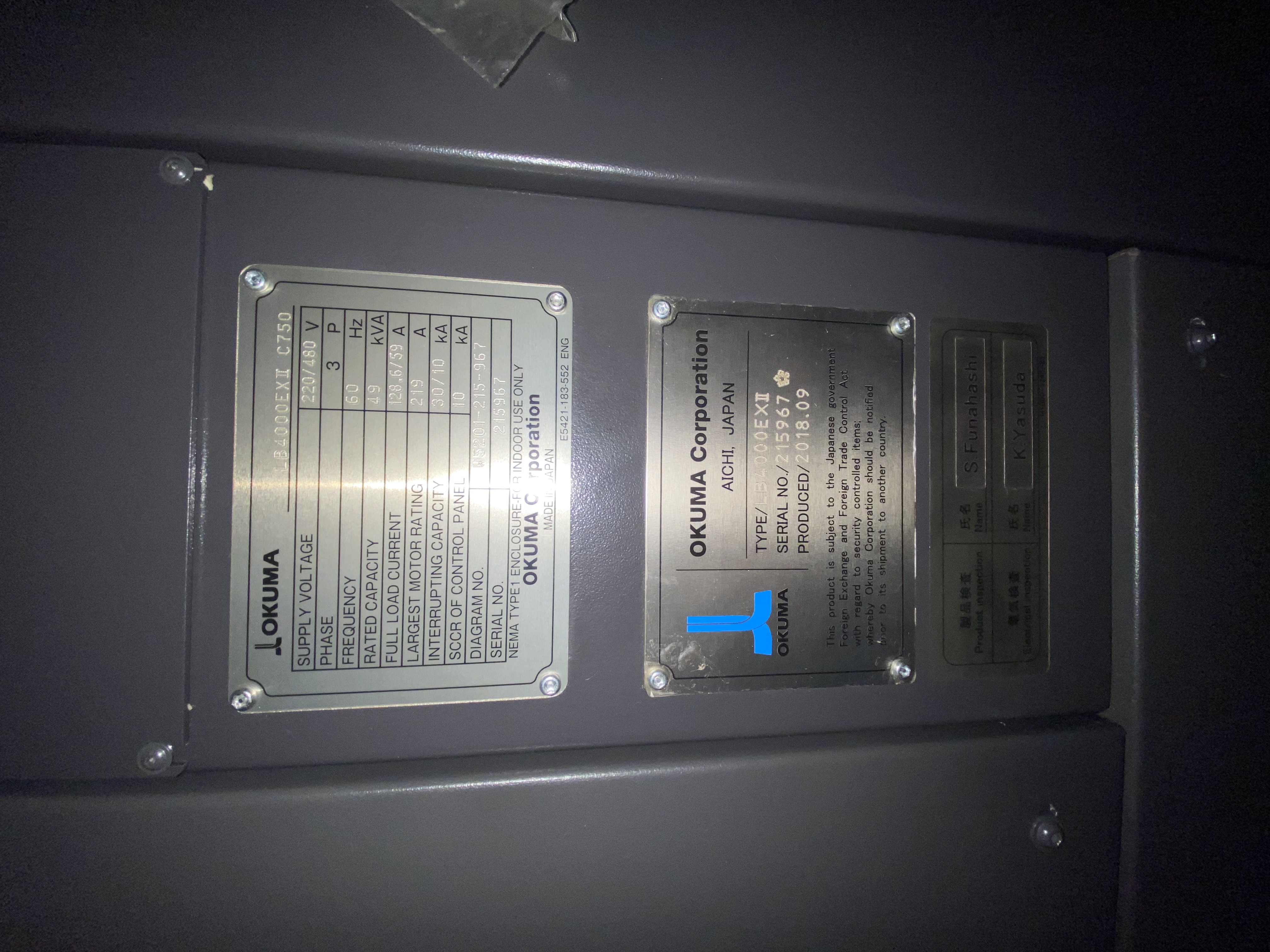 Used 2018 Okuma LB4000 EXII C-750 Big Bore 4.1”