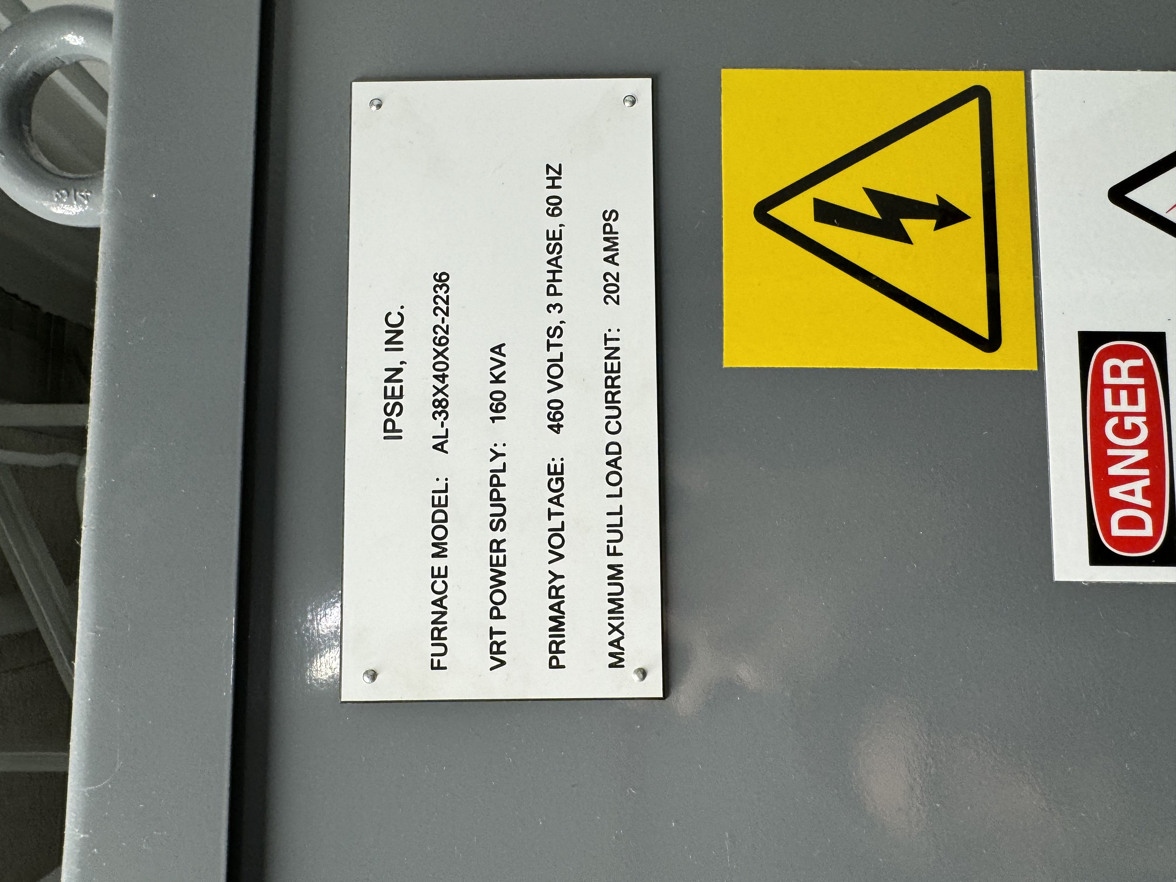 Used 2017 IPSEN INC AL-38X40X62 VACUUM BRAZE FURNACE