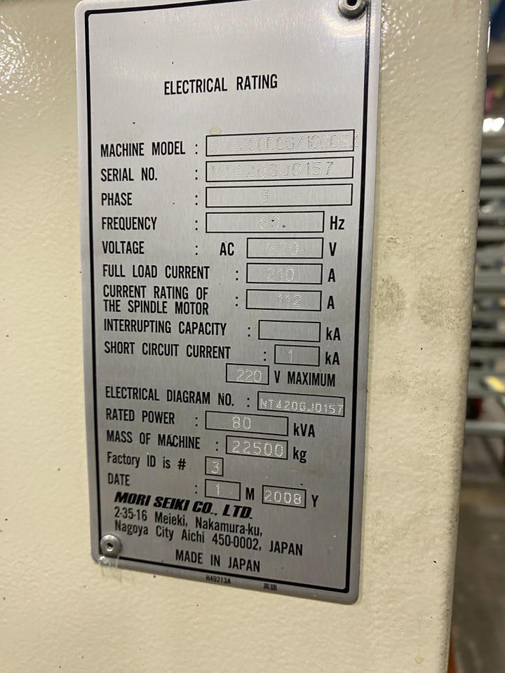 Used 2008 Mori Seiki  NT 4200DCG/1000SZ (5 Axis)