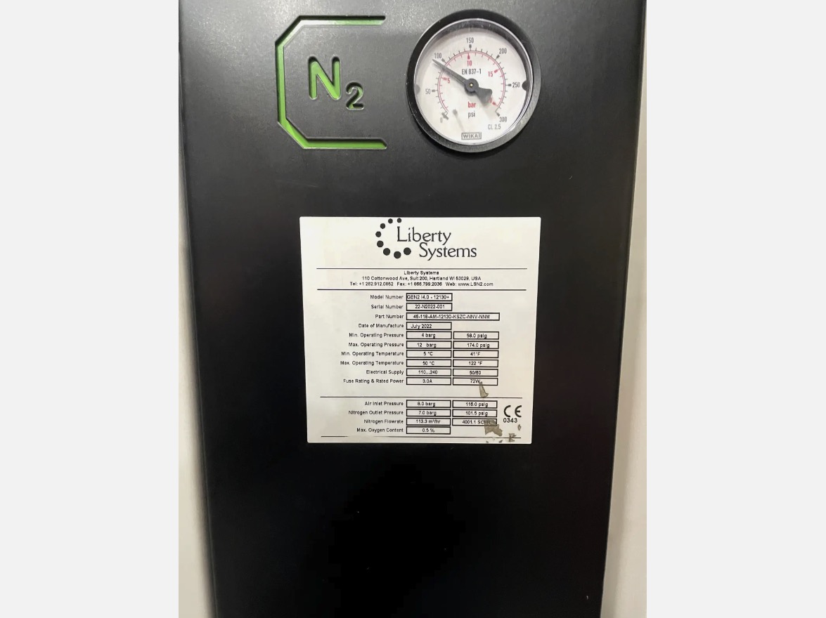 Used 2021 Liberty Systems P70-V8000 Nitrogen Generation System