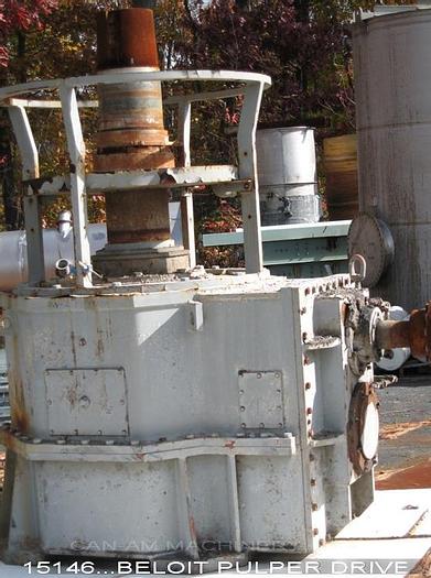 Used Beloit HELIDYNE Pulper Drive And Rotor, For A 20 Ft., Pulper Drive Type Rav, Model 120, Ratio 9.24:1 (1160 Rpm To 125 Rpm), Rated For 15% Consistency, 1250 Hp #15146