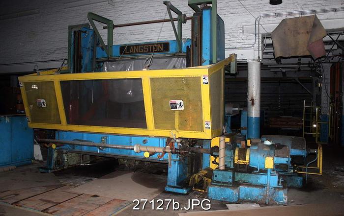 Used Langston 304 SPEEDMASTER Converting Winder, 24 X 92" Face Drums, 4500 Fpm, 60" Max Rewind, Shaftless Floor Pick Up Unwind, 7" Minimum Slit Width. #27127