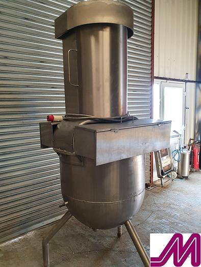 Used APV 60 Gallon Jacketed Hemispherical Pan with Contra Rotating Agitator