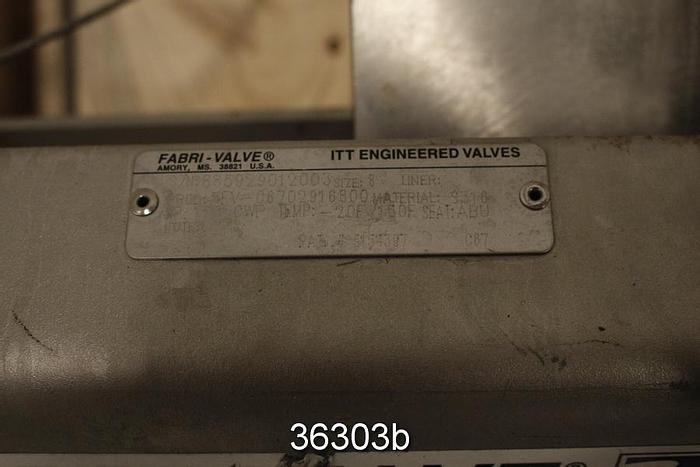 Used Fabri 8" Hand Operated Knife Gate Valve #36303