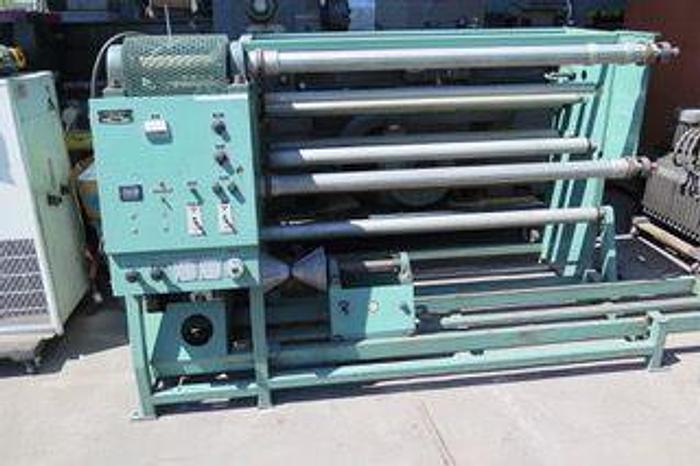 Used 60" VOORWOOD SLITTER REWINDER 18" REWIND DIAMETER CANTILEVERED SHAFTS