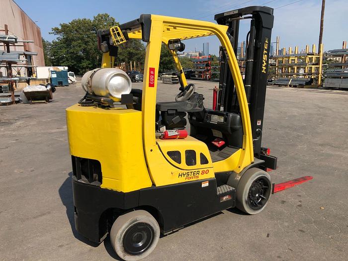 Used 8,000 POUND HYSTER MODEL S80FTBCS MFG. 2014 3,900 HOURS