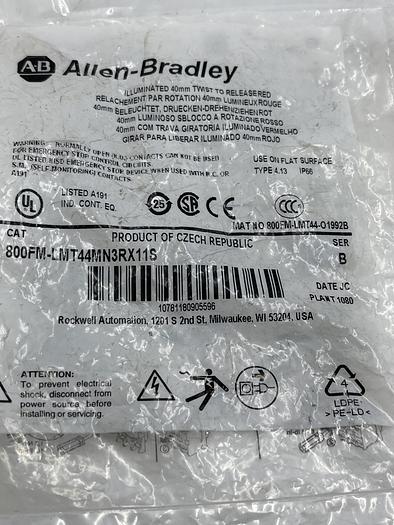 Allen-Bradley 800FM-LMT44MN3RX11S Ser B