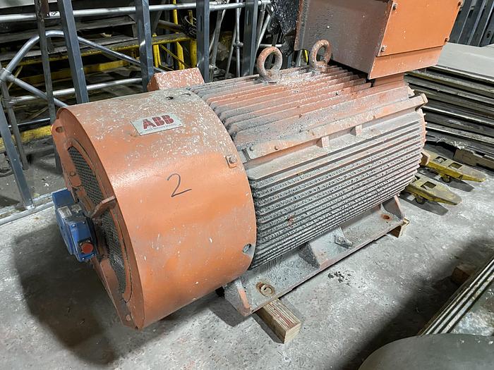 Used 600 HP ABB MOTOR 1200 RPM REBUILT 2017