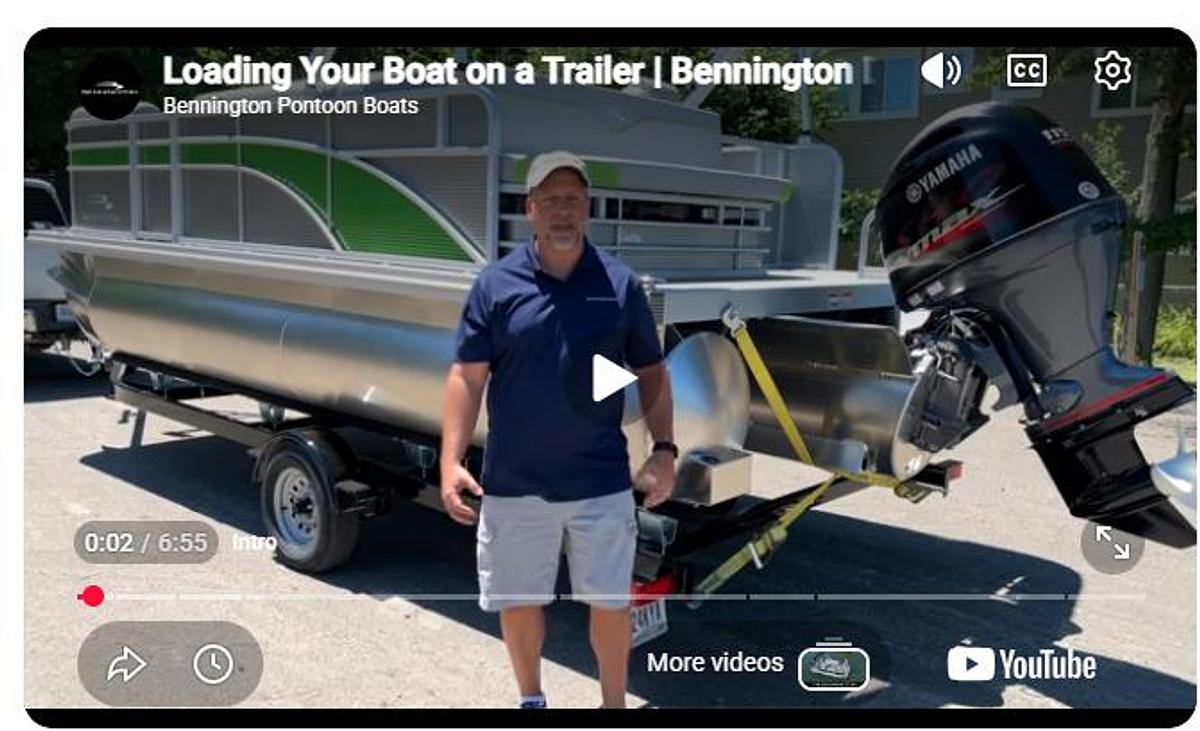2026 Bennington Pontoon Trailer Loading Instructional
