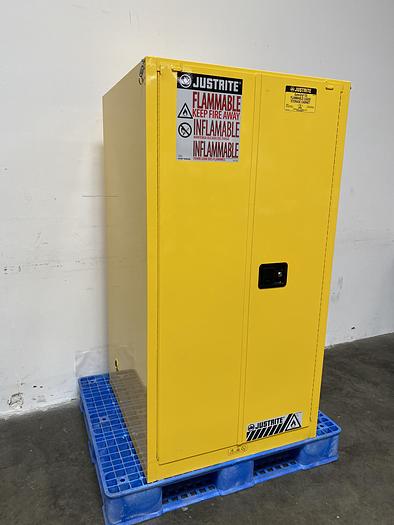 Used JustRite 29005 60 Gallon Flammable Cabinet 65"x 34"x 34" Manual Close