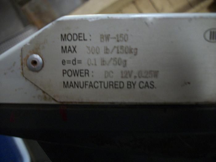 Used Scale, Platform, 15" X 20", CAS, Mdl BW-150, Bench, S/st #S741093