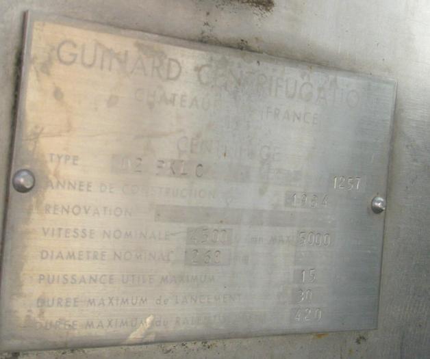 Used Centrifuge, Decanter, Guinard, Mdl 02 PKLC, 25 HP, S/st, #A738269