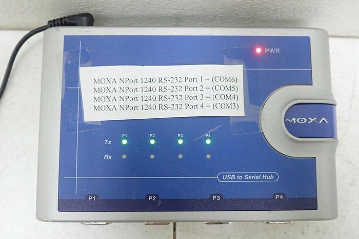 Used Moxa Model NPort 1240 USB to 4-port Serial Hub