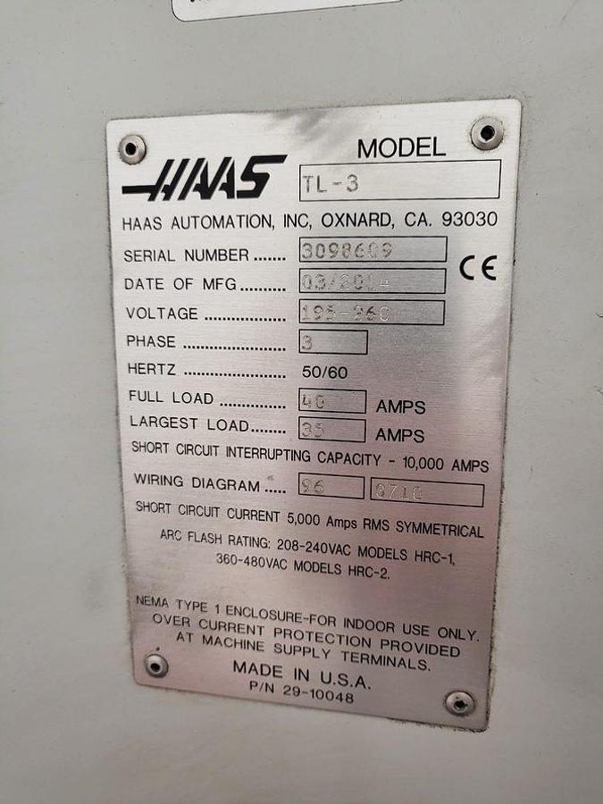 Used 2014 HAAS TL-3 CNC Turning Center *** Low Hours***