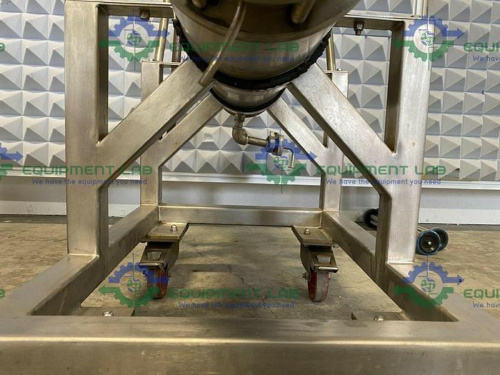 Used Enerquip  Sanitary Stainless Steel Shell and Tube Heat Exchanger on Rolling Cart