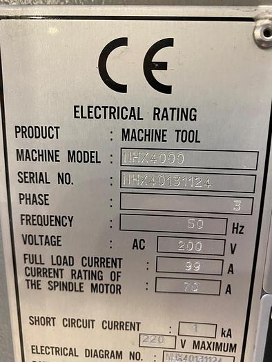 Used 2013 DMG Mori NHX 4000 Horizontal Machining Center
