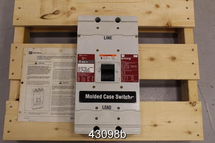 Unused Cutler Hammer MDL3800WK Circuit Breaker #43098