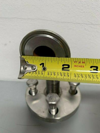 Used Stainless Steel 4 1/2" Flange w/ 1" Sanitary Fitting