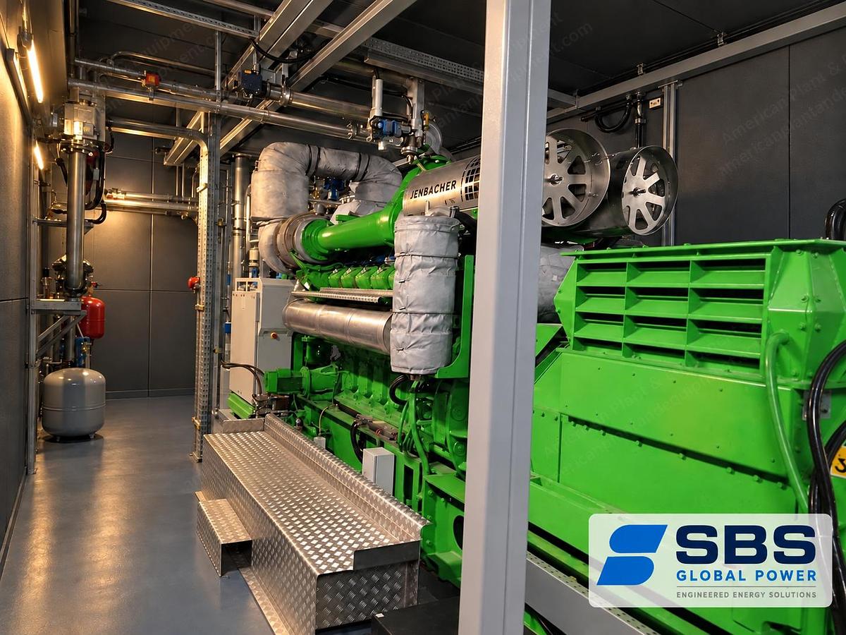Used 2020 Jenbacher JMS 612 GS-N.L CHP Plant for Sale – Approximately 2 MW, Stamford Alternator, 400 V, 50 Hz