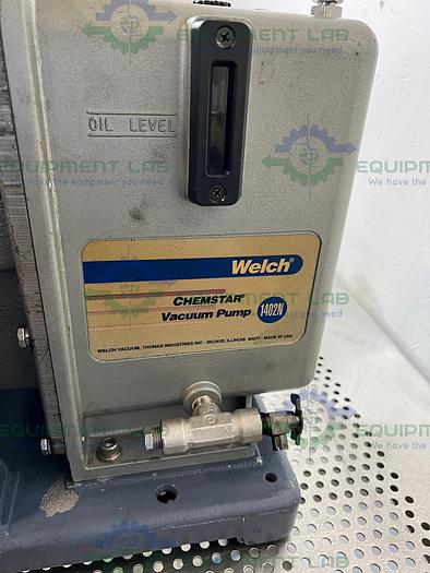 Used Welch 1402N Chemstar Rugged Belt Vacuum Pump w/ Motor Division C63CXGZP Motor
