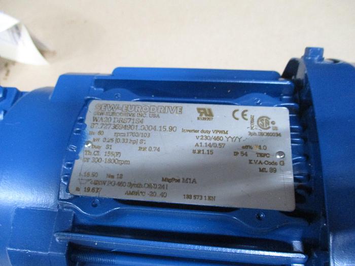 Used DORNER SEW-EURO DRIVE BOTTOM MOUNT GEAR MOTOR