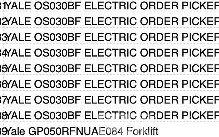 Used Yale Forklifts & Order Pickers - Warehouse Liquidation