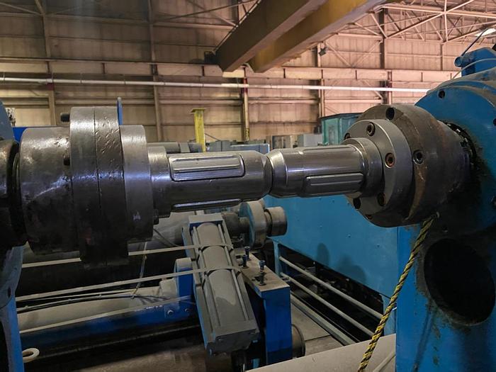 Used 85" (2.15M) CAMERON MDL 458 SLITTER REWINDER SHAFTLESS REWIND